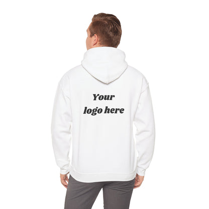 Customized Unisex Hooded Sweatshirt with Front, Back, and Side Text