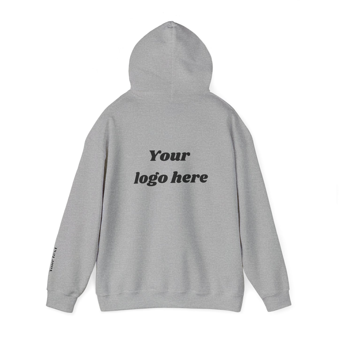 Customized Unisex Hooded Sweatshirt with Front, Back, and Side Text