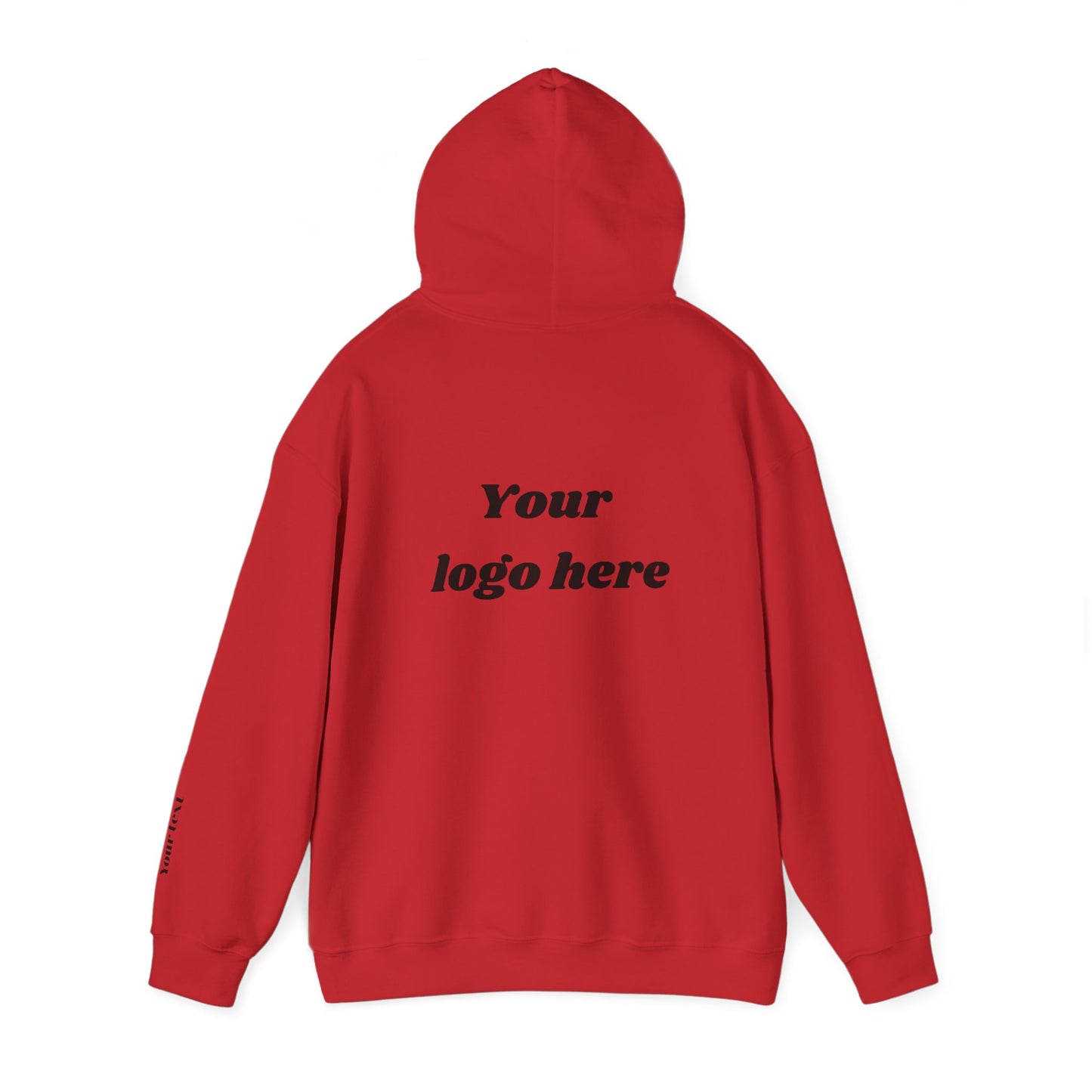 Customized Unisex Hooded Sweatshirt with Front, Back, and Side Text