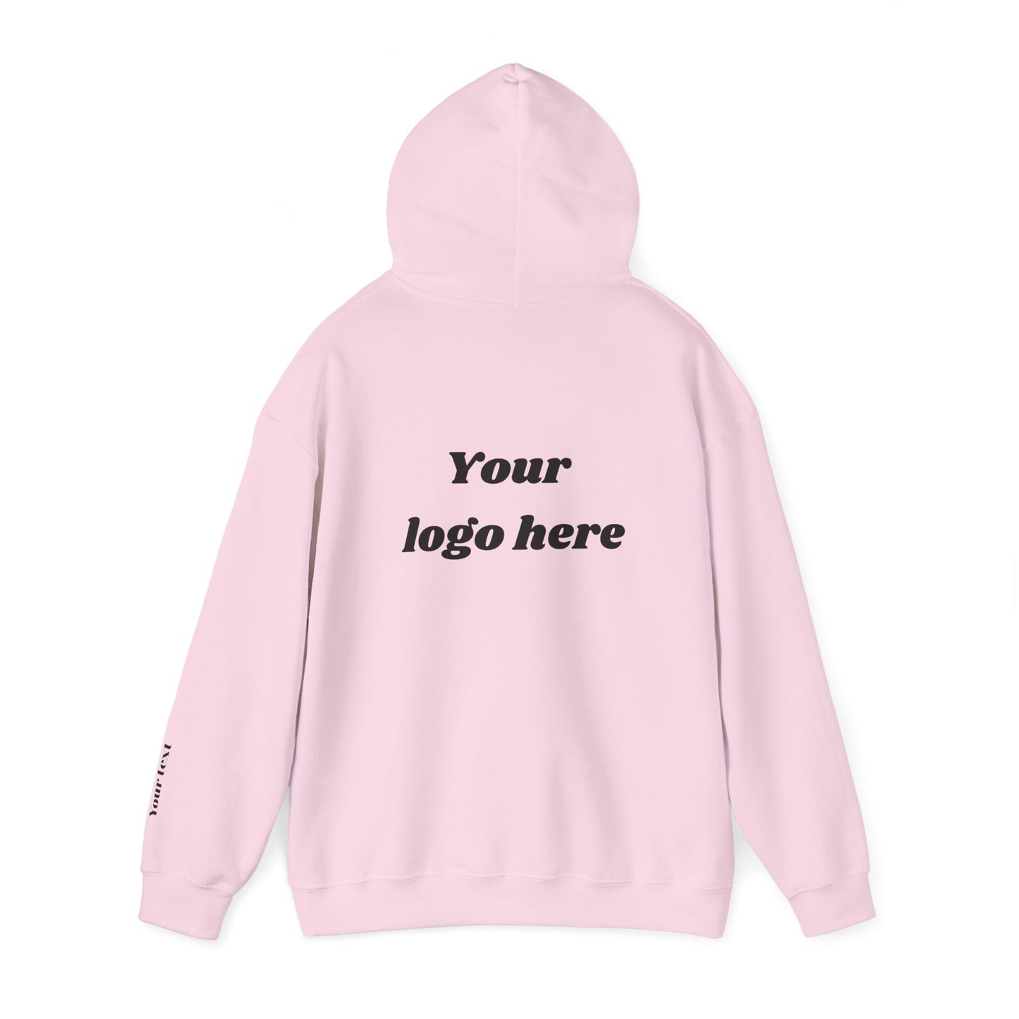 Customized Unisex Hooded Sweatshirt with Front, Back, and Side Text