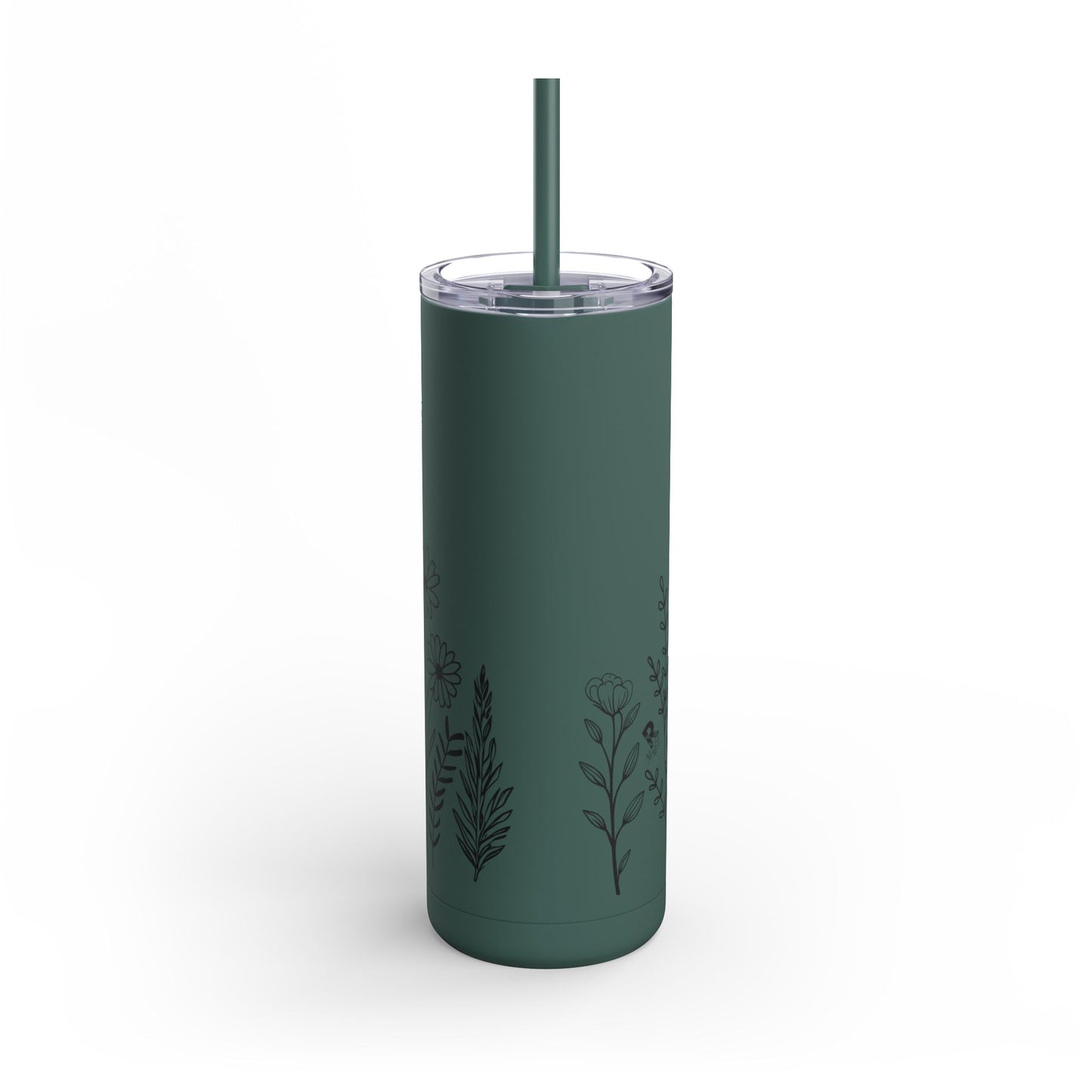 Tumbler - Cute Flower Design, 20oz Skinny Matte