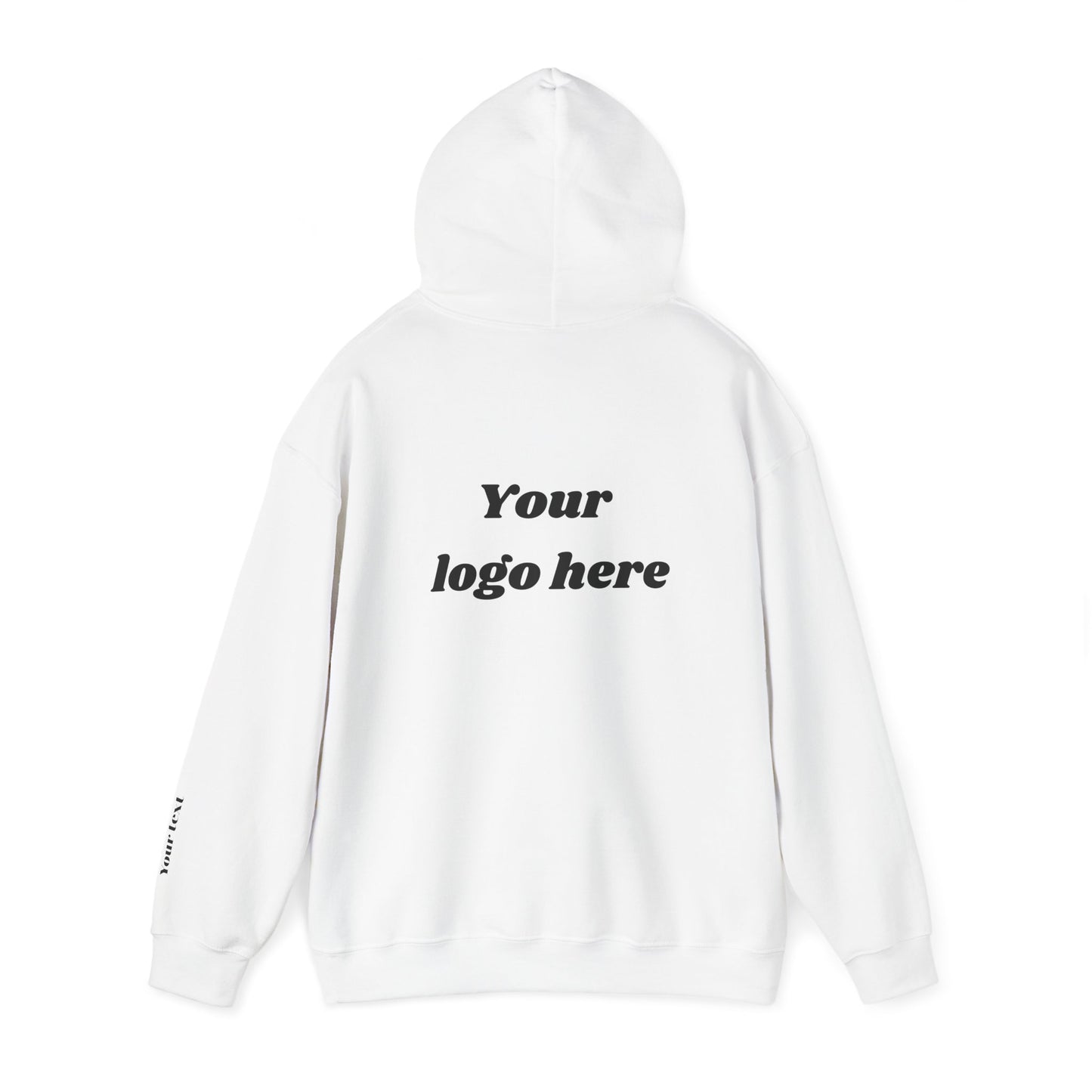 Customized Unisex Hooded Sweatshirt with Front, Back, and Side Text