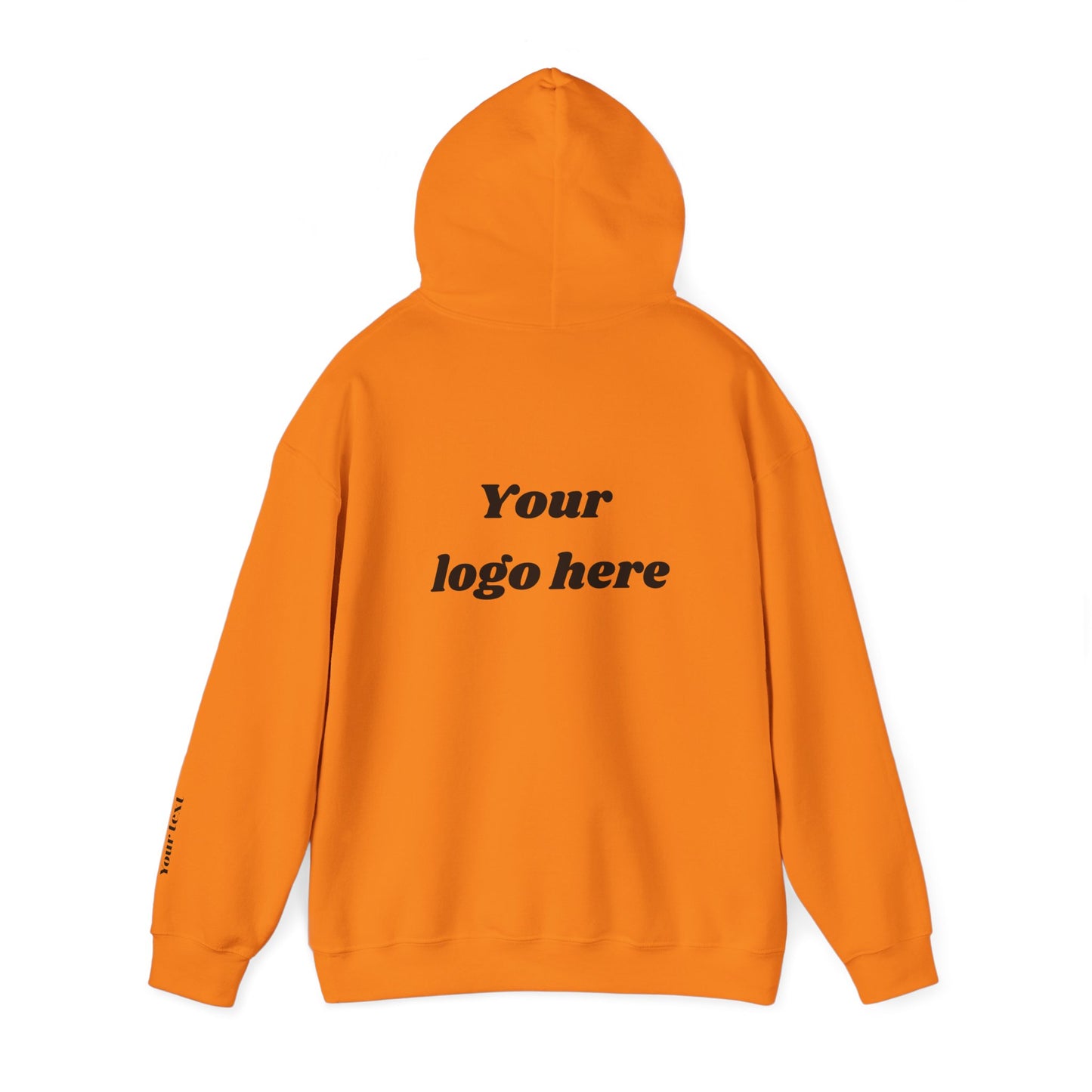 Customized Unisex Hooded Sweatshirt with Front, Back, and Side Text