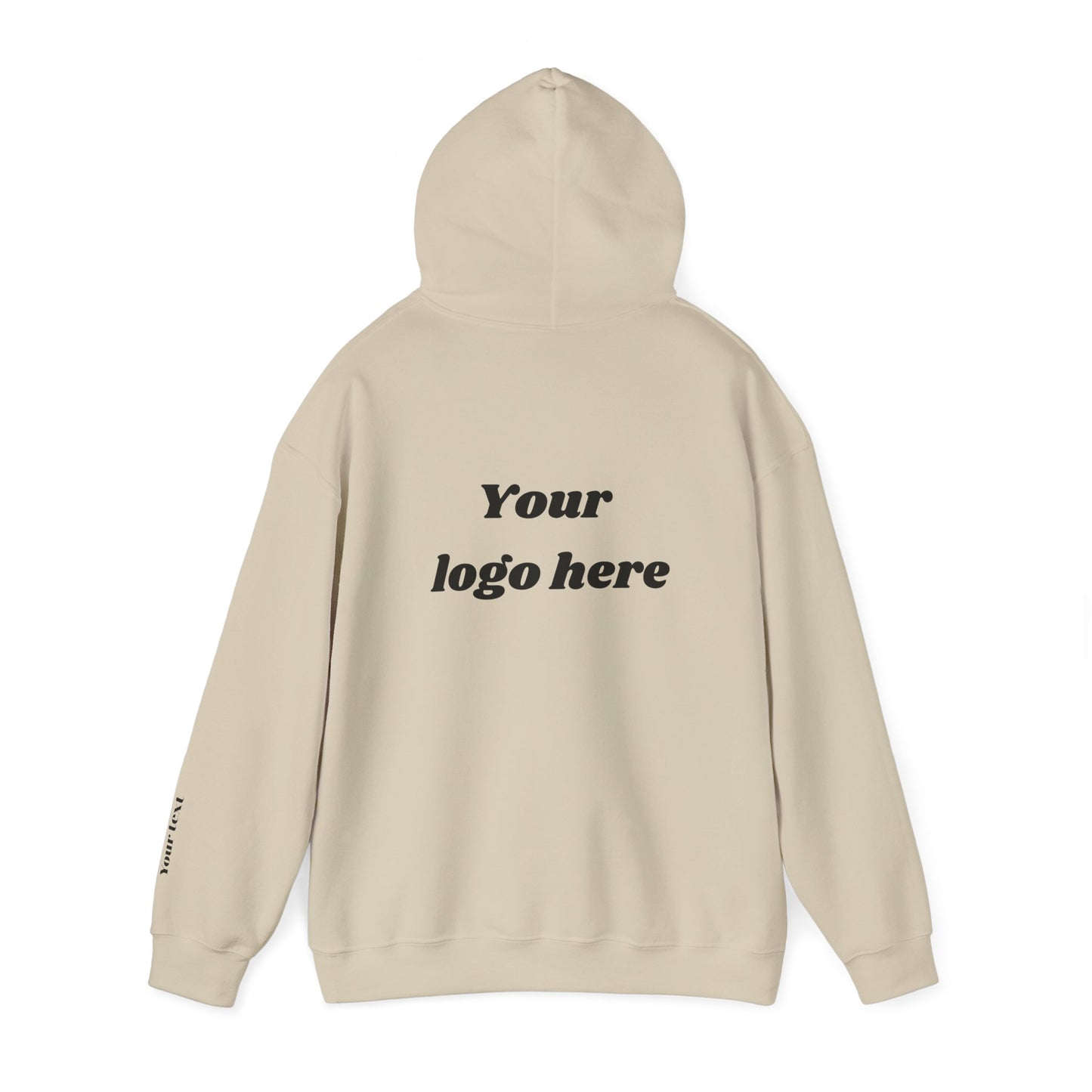 Customized Unisex Hooded Sweatshirt with Front, Back, and Side Text