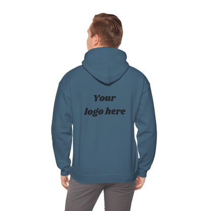 Customized Unisex Hooded Sweatshirt with Front, Back, and Side Text