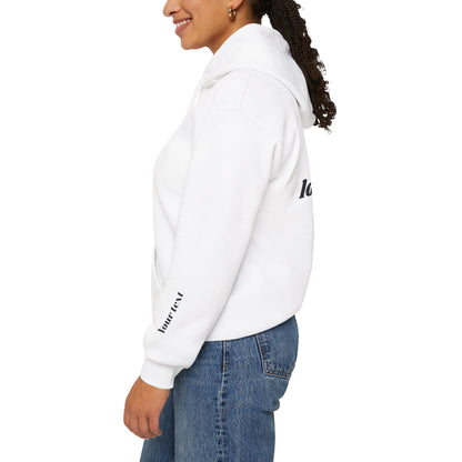 Customized Unisex Hooded Sweatshirt with Front, Back, and Side Text