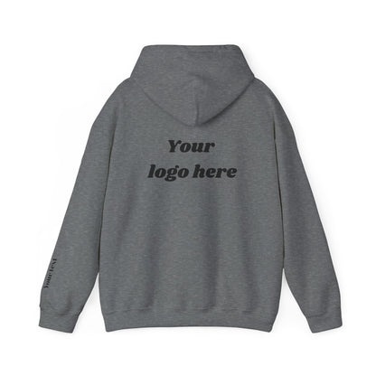 Customized Unisex Hooded Sweatshirt with Front, Back, and Side Text