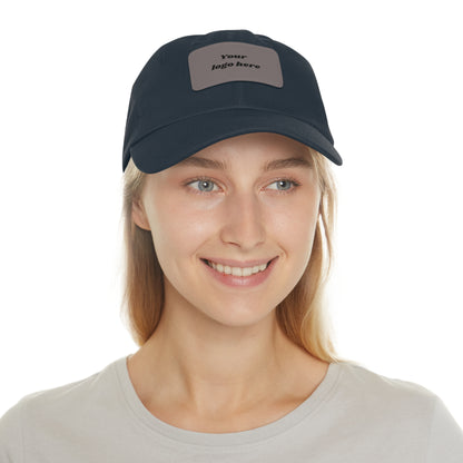 Customizable Dad Hat with Leather Patch