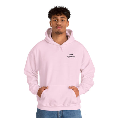 Customized Unisex Hooded Sweatshirt with Front, Back, and Side Text