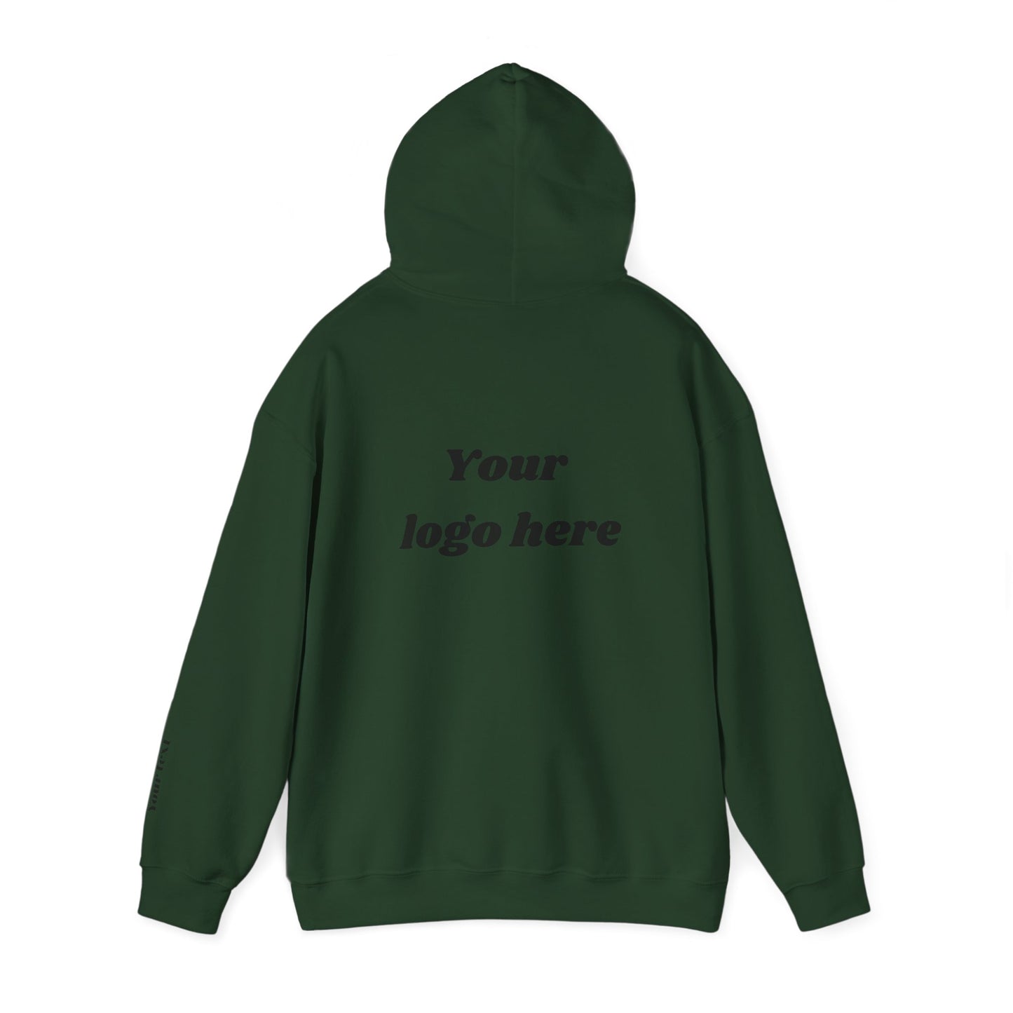 Customized Unisex Hooded Sweatshirt with Front, Back, and Side Text