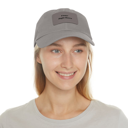 Customizable Dad Hat with Leather Patch