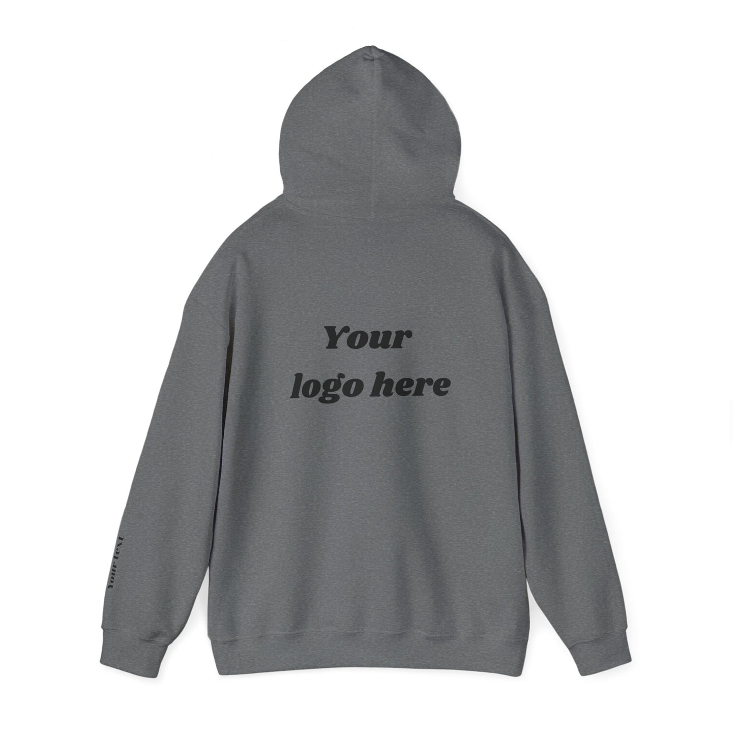 Customized Unisex Hooded Sweatshirt with Front, Back, and Side Text