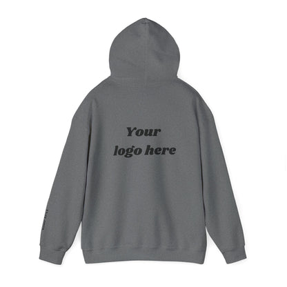 Customized Unisex Hooded Sweatshirt with Front, Back, and Side Text