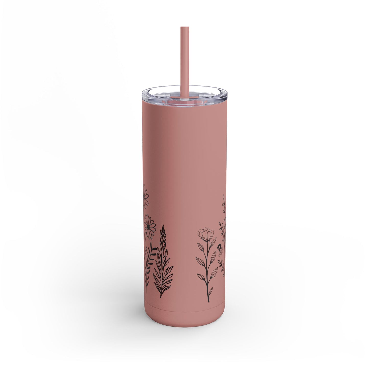 Tumbler - Cute Flower Design, 20oz Skinny Matte